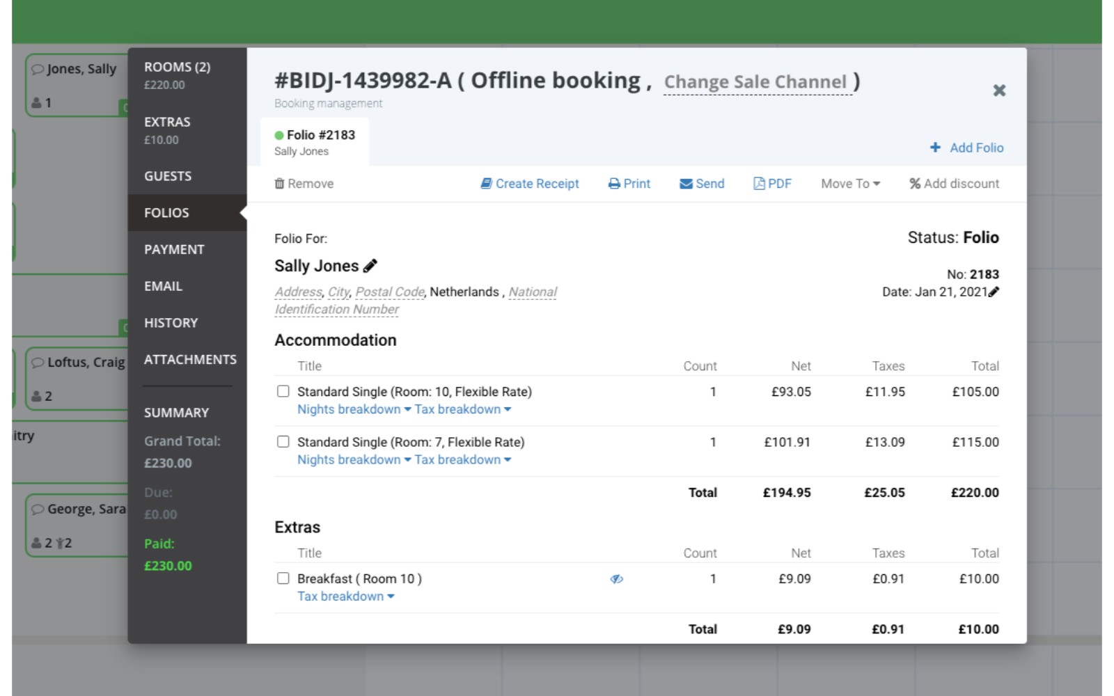 Booking Factory - Property Management System Screenshot